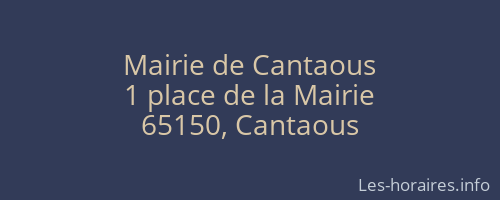 Mairie de Cantaous
