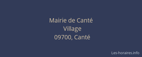 Mairie de Canté