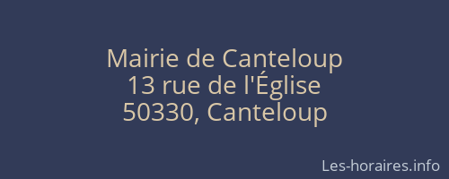 Mairie de Canteloup