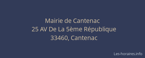Mairie de Cantenac