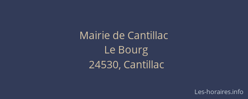 Mairie de Cantillac