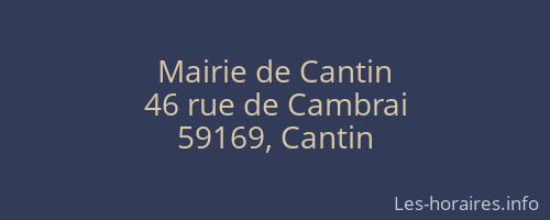 Mairie de Cantin