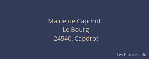Mairie de Capdrot