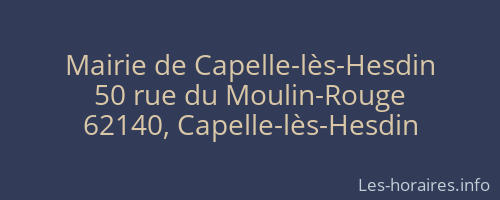 Mairie de Capelle-lès-Hesdin