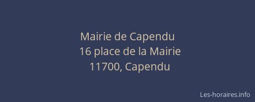 Mairie de Capendu