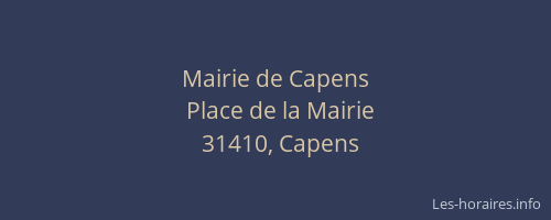 Mairie de Capens