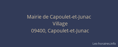 Mairie de Capoulet-et-Junac