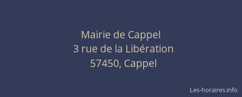 Mairie de Cappel