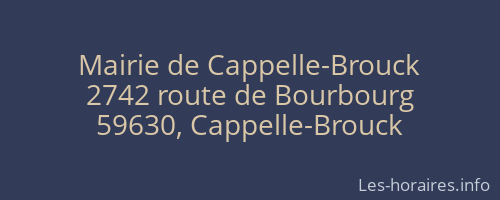 Mairie de Cappelle-Brouck
