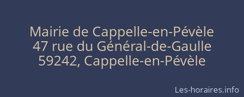 Mairie de Cappelle-en-Pévèle