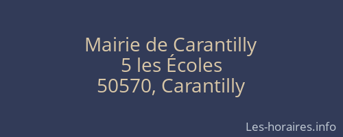 Mairie de Carantilly