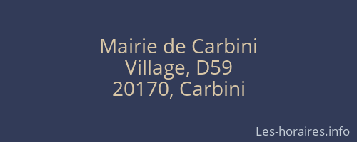 Mairie de Carbini
