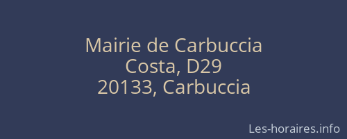 Mairie de Carbuccia