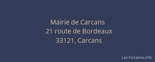 Mairie de Carcans