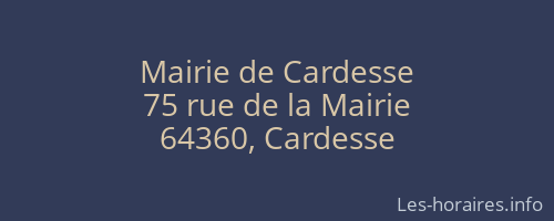 Mairie de Cardesse