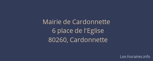 Mairie de Cardonnette