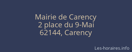 Mairie de Carency