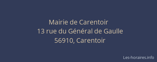 Mairie de Carentoir