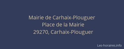 Mairie de Carhaix-Plouguer