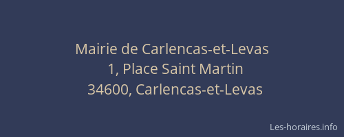 Mairie de Carlencas-et-Levas