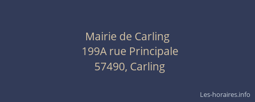 Mairie de Carling