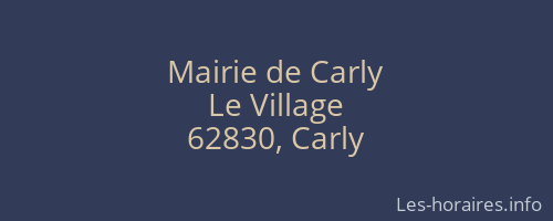 Mairie de Carly