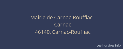 Mairie de Carnac-Rouffiac