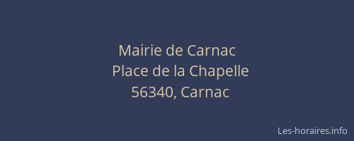 Mairie de Carnac