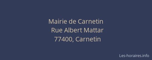 Mairie de Carnetin