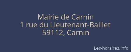Mairie de Carnin