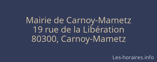 Mairie de Carnoy-Mametz