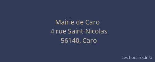Mairie de Caro