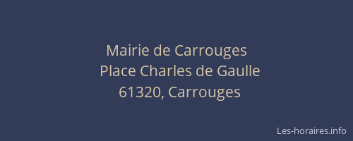 Mairie de Carrouges