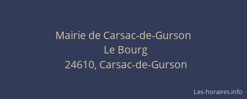 Mairie de Carsac-de-Gurson