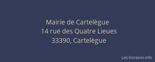 Mairie de Cartel&egrave;gue