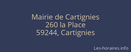 Mairie de Cartignies