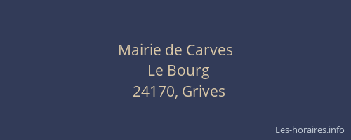 Mairie de Carves