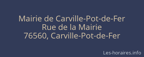 Mairie de Carville-Pot-de-Fer