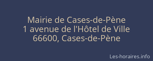 Mairie de Cases-de-Pène
