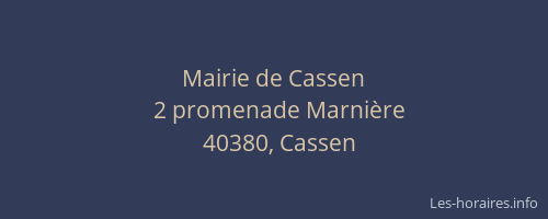 Mairie de Cassen