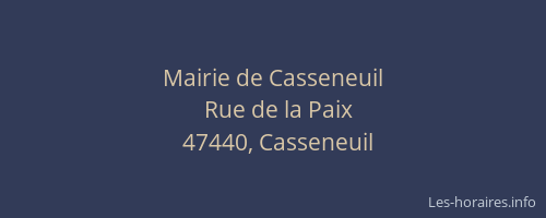 Mairie de Casseneuil
