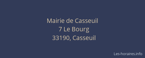 Mairie de Casseuil