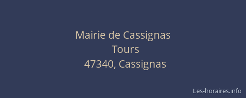 Mairie de Cassignas