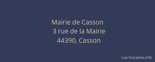 Mairie de Casson