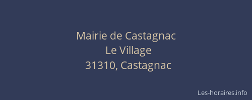 Mairie de Castagnac