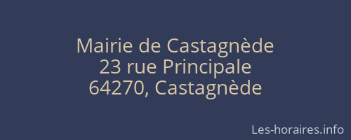 Mairie de Castagnède