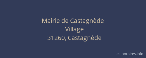 Mairie de Castagnède