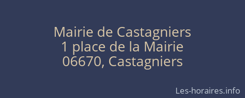 Mairie de Castagniers