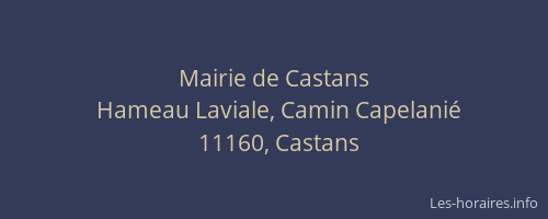 Mairie de Castans