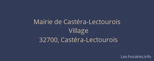 Mairie de Castéra-Lectourois